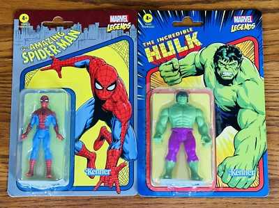 INCREÍBLE LOTE DE FIGURAS DE ACCIÓN SPIDER-MAN E INCREÍBLE HULK LEYENDAS DE MARVEL KENNER Foto 1 de 4