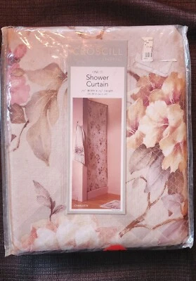 Croscill Chalotte Shower Curtain Floral Natural - 72" x 75" - Style 5427 NEW - Image 1 of 3