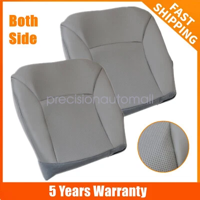 Driver + Passenger Bottom Seat Cover Fits 2002-2008 Ford E150 E250 E350 Van Gray Foto 1 de 4