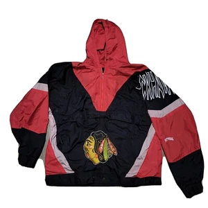 Chaqueta de hockey vintage Chicago Blackhawks NHL bolsa con capucha pulóver talla grande - Imagen 1 de 8