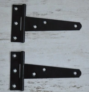 100 mm 4 Zoll schwarzes T-Stück Scharnier für kleine Schuppen, Kaninchenhütten etc. (121A-4") - Bild 1 von 1