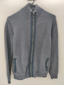 Daniel Hechter Paris Zip Distressed Herren Pullover 2-lagig schwer Gr. M blau - Bild 1 von 12