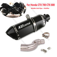 Motorcycle Exhaust Muffler Mid Connection Pipe Slip On For 