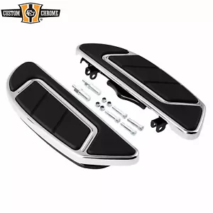 Chrome Anti-Slip Rider Footboards Floorboards Kit Fit For Harley Touring Softail - Bild 1 von 6