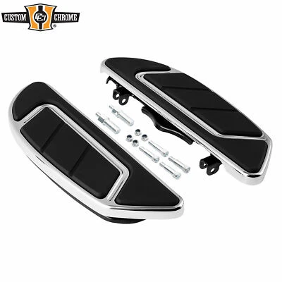 Kit de pranchas de assoalho cromadas antiderrapantes para Harley Touring Softail - Imagem 1 de 4