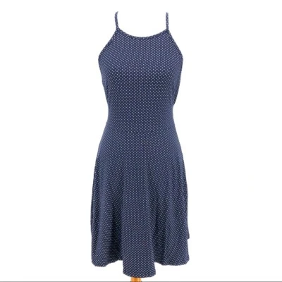 Mujer Everly Para Francesca’s Azul Marino Blanco Lunares Halter Estilo Corbata Wai... Foto 1 de 4