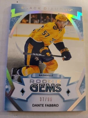 2019-20 UD Black Diamond DANTE FABBRO RC 37/99 SP Rookie Gems RG-DF Predators - Image 1 of 4