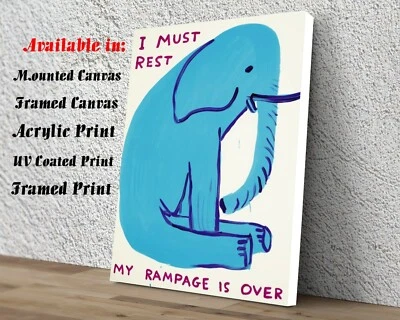 Impresión artística David Shrigley Rampage | Lienzo montado | Lienzo enmarcado | Acrílico Foto 1 de 4