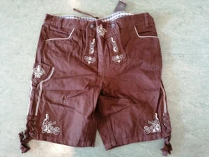 HERREN TRACHTEN JEANS-SHORTS ; TRACHTENHOSE - 52 - BRAUNE TRACHTENSHORTS - Bild 1 von 5