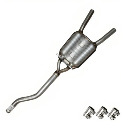 Direct fit Exhaust Resonator Pipe fits: 2005-2009 Audi A4 Quattro 2.0L - Image 1 of 4