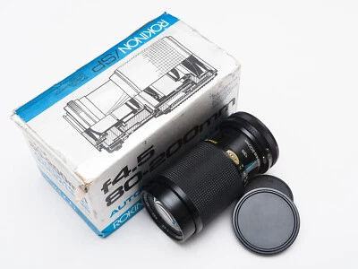 BOXED A+ Rokinon Auto Zoom Multicoated f/4.5 80-200mm Lens. Canon FD. ADAPTABLE - Image 1 of 4