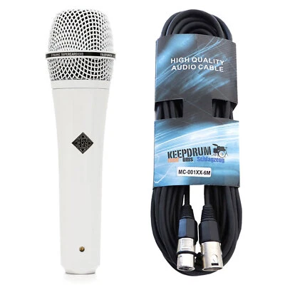 Telefunken M80 Weiss dynamisches Mikrofon + keepdrum XLR Kabel - Bild 1 von 4