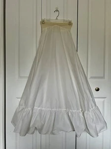 VTG White Wedding/Prom Crinoline Tulle Layer Nylon Underskirt Petticoat Siz 9/10 - Picture 1 of 16