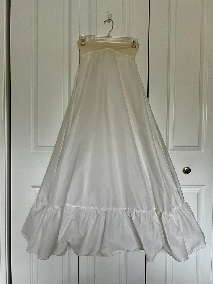 复古白色婚礼/促销 Crinoline 薄纱层尼龙衬裙衬裙 尺寸 9/10 — 第 1/4 张图片