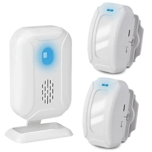 Wireless Driveway Security Alert System PIR Motion Sensor Detector Doorbell 2PK - Picture 1 of 12