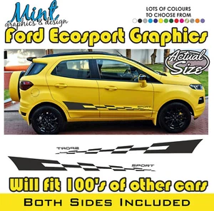 Calcomanías deportivas para FORD EcoSport ST Line a rayas laterales pegatinas gráficos SIN P&P 019 - Imagen 1 de 4