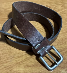 Vintage Y2k Levi's Belt Full Grain Leather Made In USA Men's Size 36 3735 Brown - Picture 1 of 5