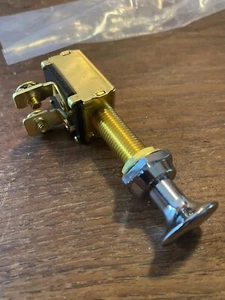INTERRUPTOR DE LATÓN BOTÓN PULSADOR 2 posiciones 20 amperios 12v Chris Craft Century Lyman NUEVO - Imagen 1 de 7