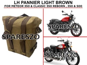 LH PANNIER LIGHT BROWN for Royal Enfield Meteor 350, Classic 350 Reborn, 350/500 - Picture 1 of 8