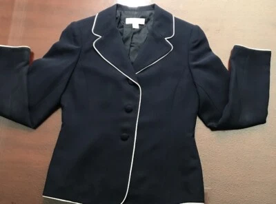 casual corner women size 4  Blue Blazer - Image 1 of 4