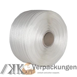 4 Rollen Textilband gewebt HD 19 mm 400 m 975 KG Textil Band Umreifungsband Kern - Bild 1 von 1