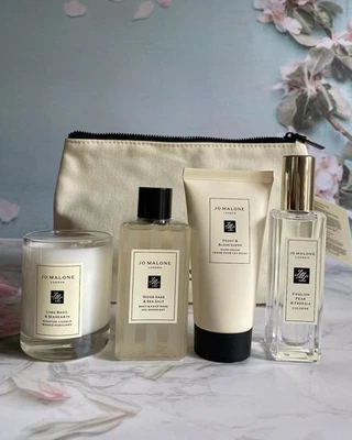Jo Malone 5 peças conjunto: colônia de pera inglesa, vela, lavagem corporal, creme para as mãos, bolsa - Imagem 1 de 4