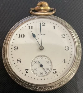 Elgin 1922 Grade 291 Model 7 Class 110 7j, Phil Watch Co. Sil Rod Case - Bild 1 von 5