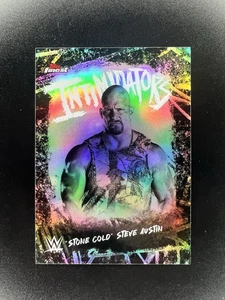 2025 Topps Finest WWE Stone Cold Steve Austin Intimidators rifrattore - Foto 1 di 2