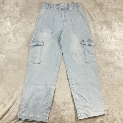 Pantalones de mezclilla cargo para mujer Almost Famous grandes pierna ancha Y2K ropa de calle holgados grunge L Foto 1 de 4