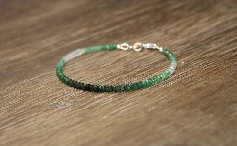 Gemma preziosa a fascia di smeraldo in argento sterling 925 può essere... - Immagine 1 di 4