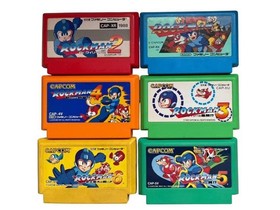 Japan Famicom FC NES Japan Nintendo Set of 6 Mega Man Famicom Games Mega Man