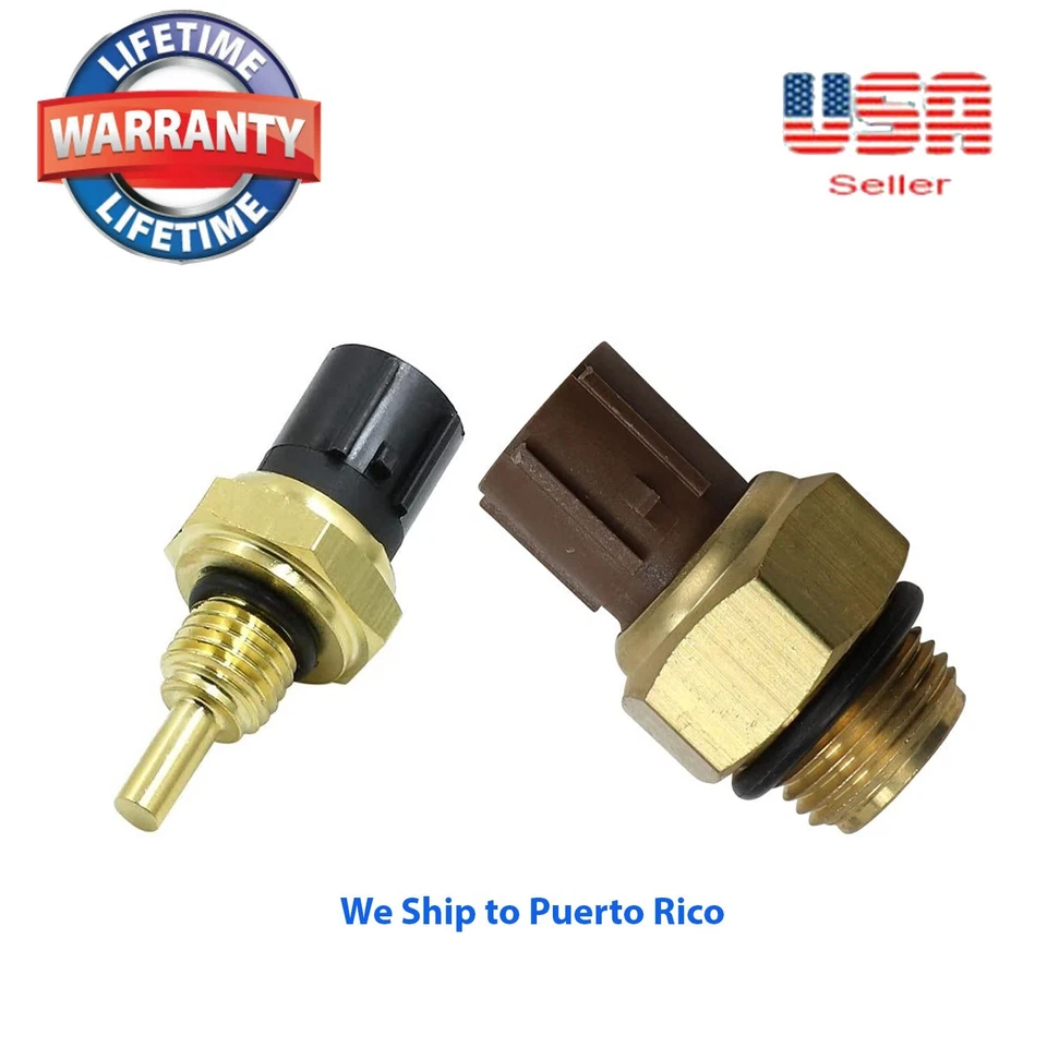 2 PCS NEW Coolant Temperature Sensor & Switch For HONDA CR-V Civic ACURA ISUZU - Image 1 of 3