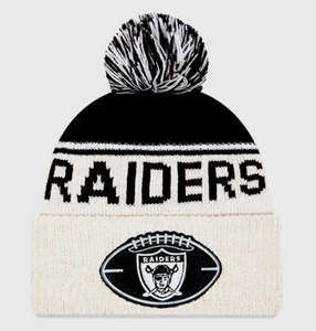 Las Vegas Raiders NFL 2024 New Era Sideline Historic Throwback Tejido Pom Gorro - Imagen 1 de 2