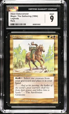 ADUN OAKENSHIELD Legends Rare Reserved List CGC 9 MTG EDH [Nostalgium] - Image 1 of 2