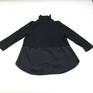 COS 100% Wool Two Tone Silk Small Turtleneck Pullover Sweater Lightweight - Picture 1 of 7