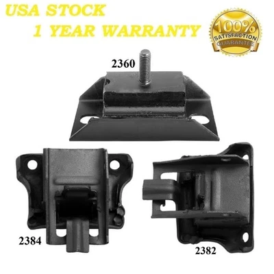 3 PCS MOTOR & TRANS MOUNT FIT 1982-1984 BUICK REGAL 4.1L - Image 1 of 4
