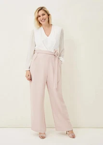 Phase Eight Audrey Blouson Long Sleeve Jumpsuit Ivory Antique Rose UK 14 RRP£130 - Picture 1 of 7