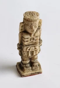 Vintage Pre-COLUMBIAN TOLTEC Replica Coloso De Tula Figur off white - Bild 1 von 7