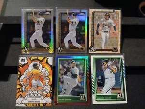 2025 Topps, Topps Chrome, Donruss, Oakland A'S. Rooker Prizm, White Bomb Squad + - Picture 1 of 6