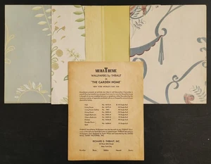 1939 vintage THIBAUT WALLPAPER SAMPLE SHEETS muratheme NEW YORK WORLD'S FAIR - Picture 1 of 3