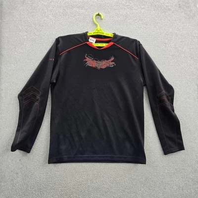 Camisa Fox Riders Hombre L Negra Logo Tribal Pantera Ropa Activa Manga Larga Foto 1 de 4