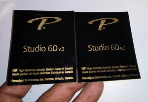 Par de insignias originales Studio 60 v3 Paradigm. - Imagen 1 de 5