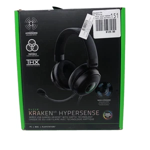 Razer Kraken V3 Hypersense Wired USB Gaming Headset Black Over The Ear - Picture 1 of 9