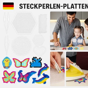 Bügelperlen Platten, 10 Stück Bügelperlen Vorlagen-Set, Transparent Bügelperlen - Bild 1 von 1