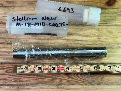 Barra de perforación de metal pesado Stellram M10 vástago de 3/4" M-18-M10-CA.750-6.693 refrigerante Foto 1 de 4