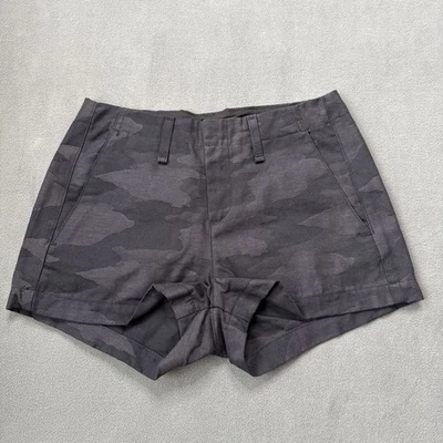 Rag and Bone Shorts Womens 25 Black 2" Camo Twill 100% Cotton Rigid Pockets - Изображение 1 из 4