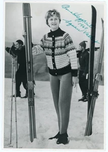 Anne Heggtveit - signiertes Vintage Foto (kanadische Olympiasiegerin) - Bild 1 von 1