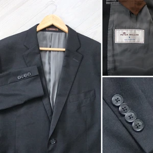 Peter Millar Blazer Men's 44R Charcoal AQUA NANOLUXE Notch Lapel Sport Coat - Picture 1 of 7