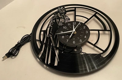 KingLive Star Wars Darth Vader Vinyl 12"  LP Record Wall Clock New - Image 1 of 4