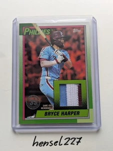 2025 Topps Series 1 - Bryce Harper #T90R-BH 1990 Topps Baseball Relic Orange /25 - Bild 1 von 3